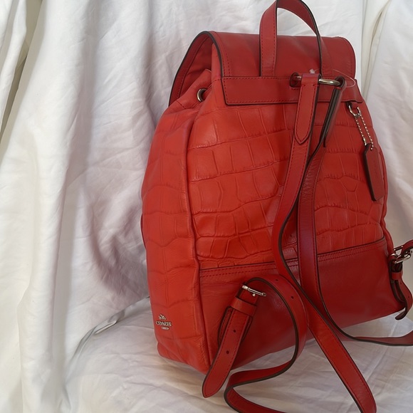 COACH Leather Tangerine  Backpack - Picture 12 of 12